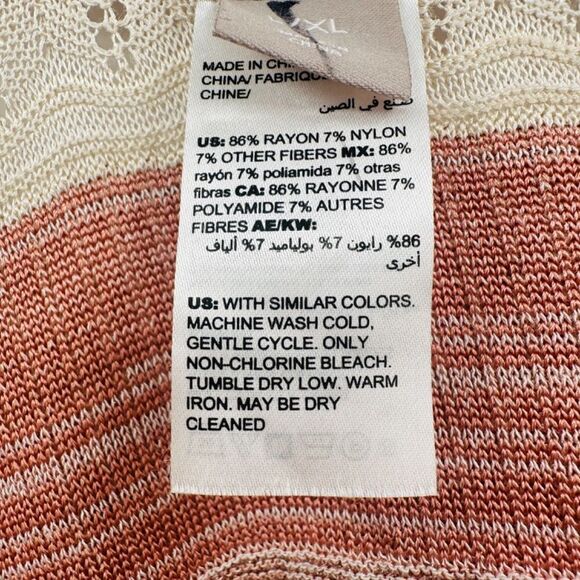 Chico’s Size Large/XL Pink Shimmer Shine Stripe Ruana Wrap Cardigan - Picture 10 of 11